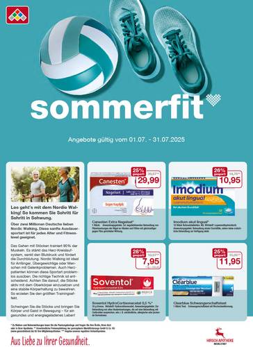 Flyer mit den Juli-Angeboten