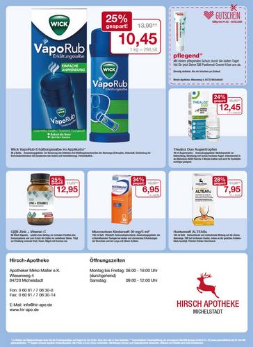 Flyer mit Angeboten Februar