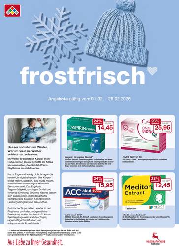 Flyer mit Angeboten Februar