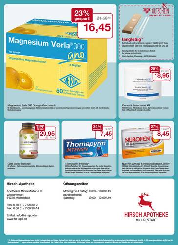 Flyer mit August-Angeboten