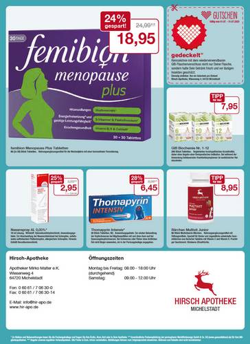 Flyer mit den Juli-Angeboten