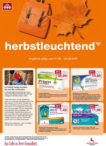 Flyer mit September-Angeboten